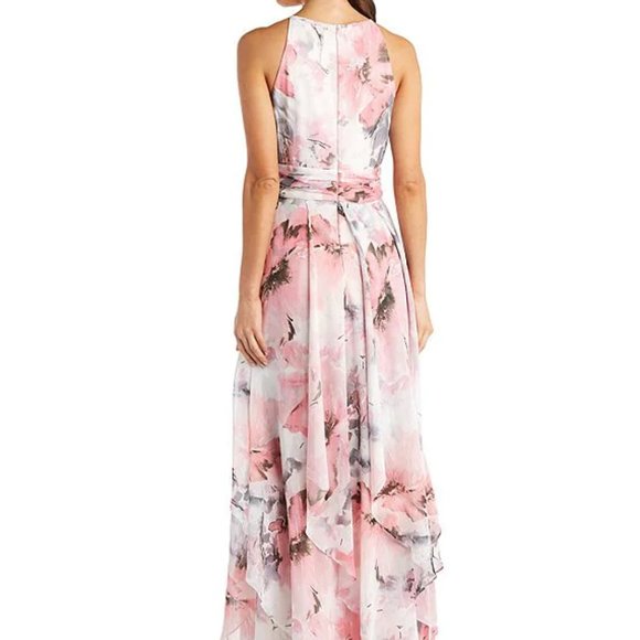 R & M Richards Blush and White Floral Maxi Dress - Picture 2 of 3